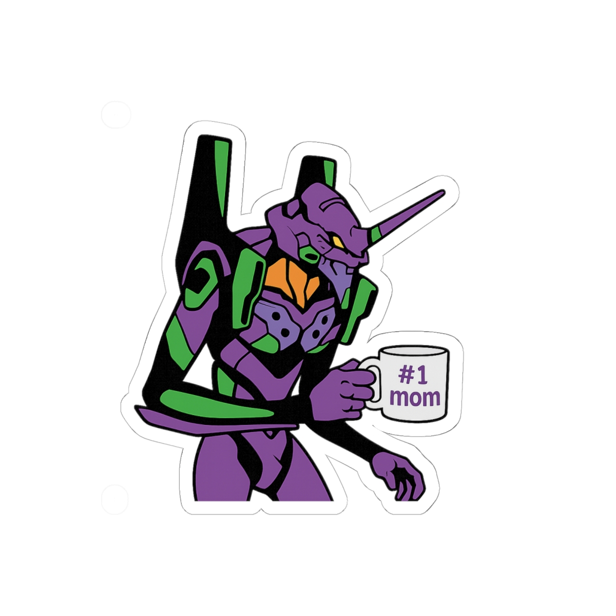 Eva Unit 01 World's Best Mom Sticker | Cute Anime Decal
