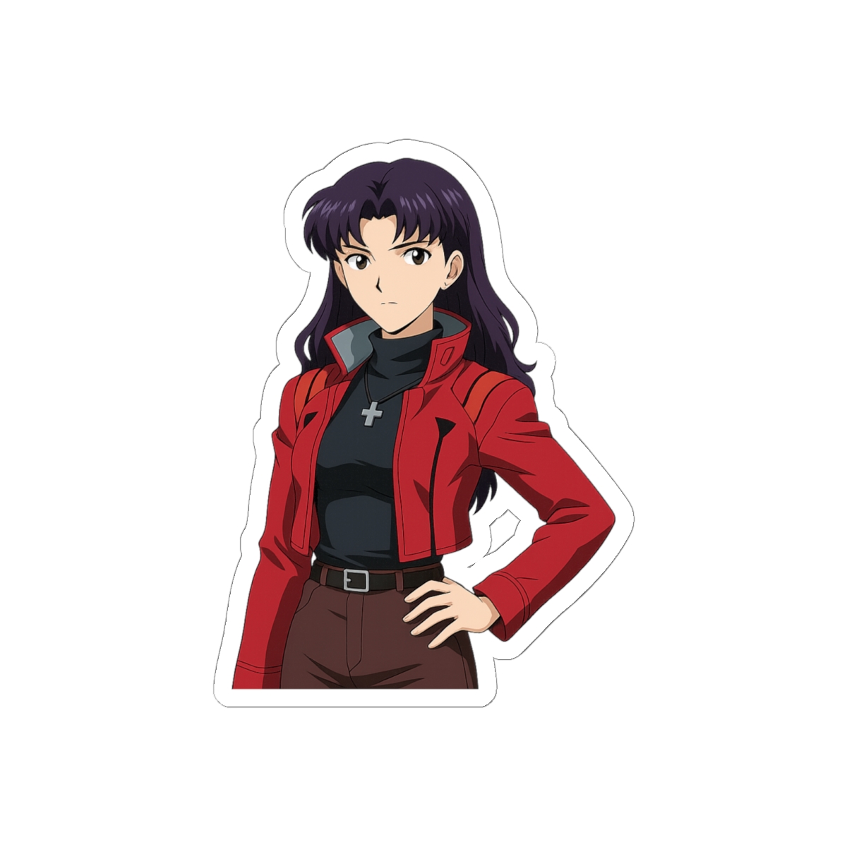 Misato Katsuragi Evangelion Sticker | Bold Anime Vinyl Decal