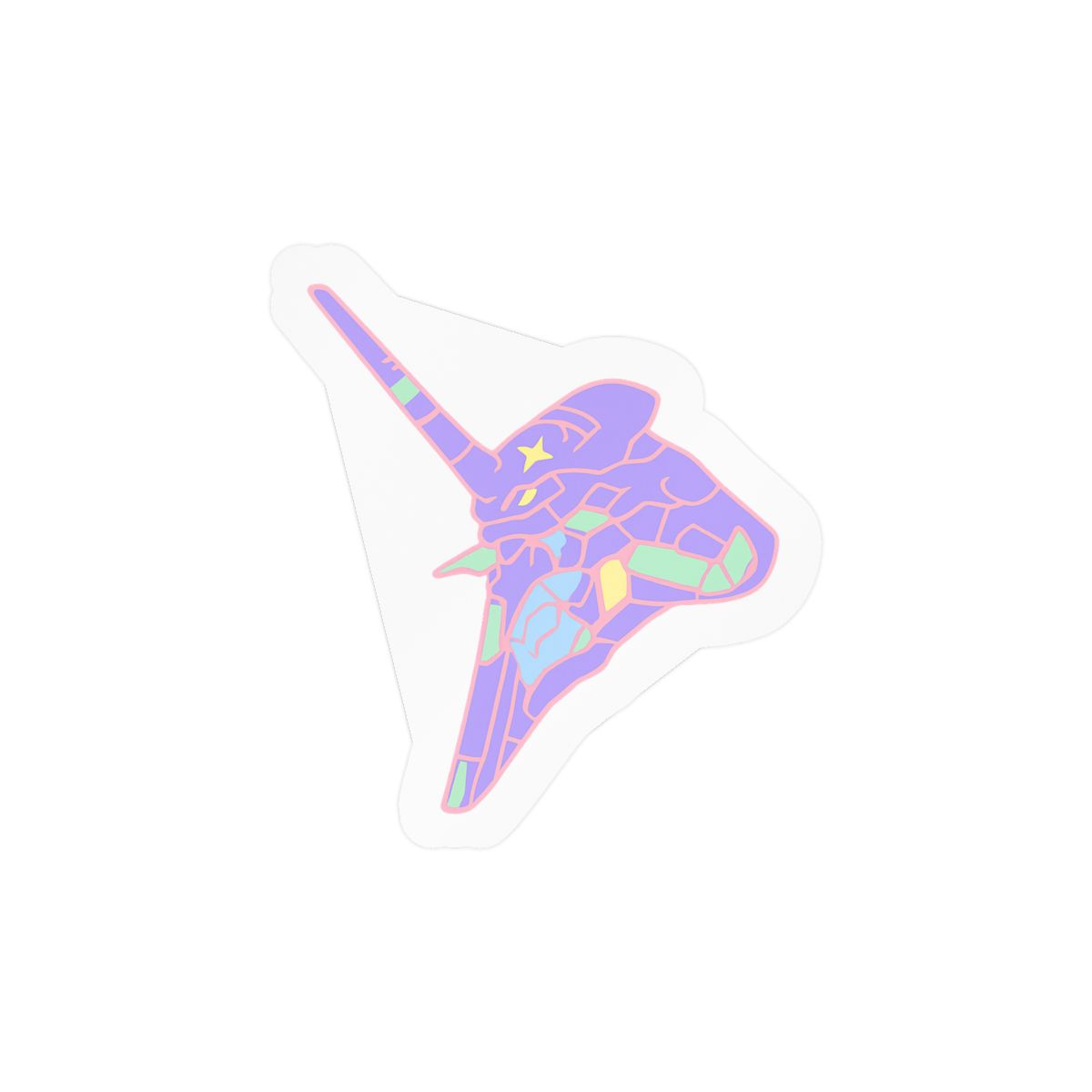 Evangelion Unit 01 Sticker | Bold Anime Vinyl Decal - alternate angle 1, merchandise