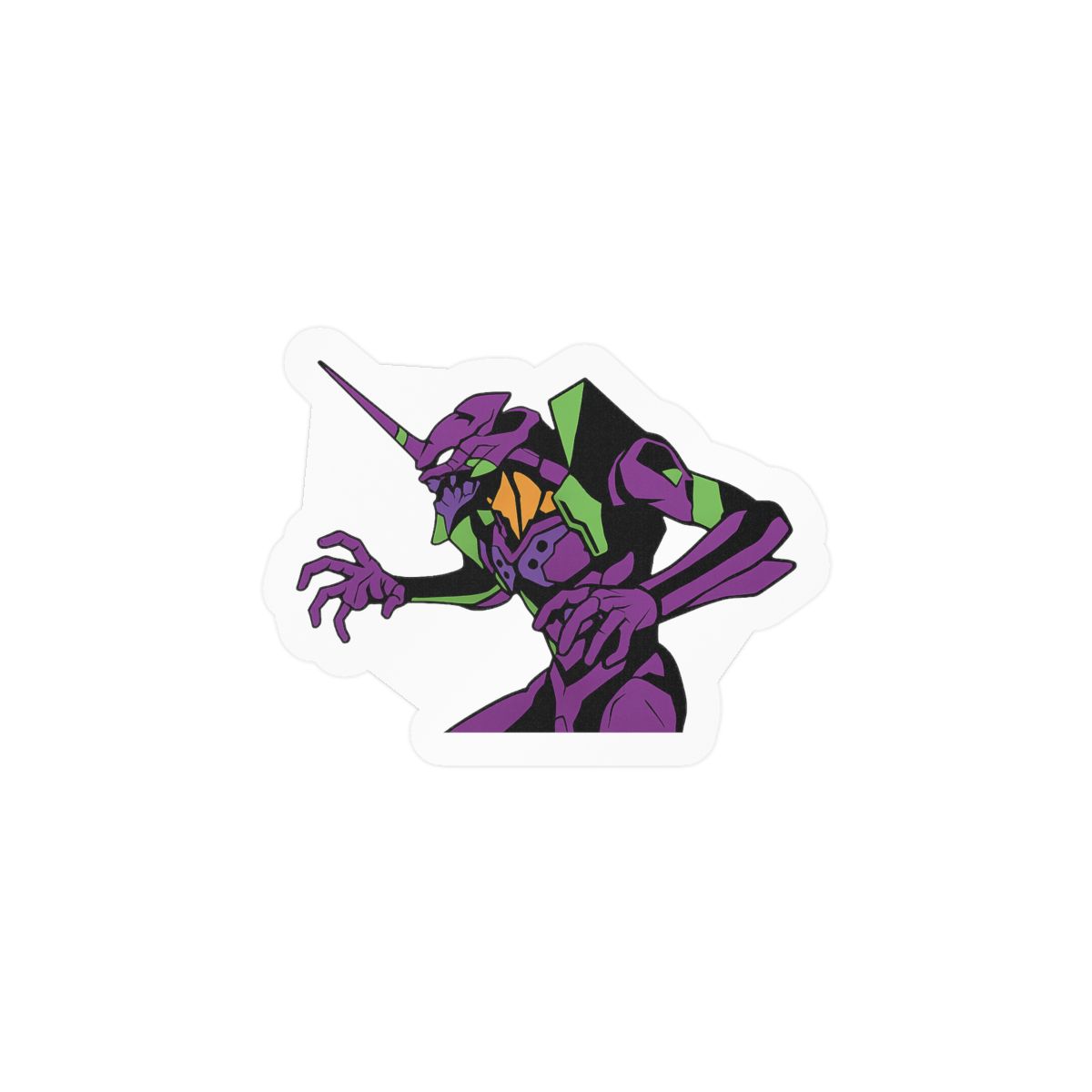 EVA-01 Evangelion Bold Mecha Sticker | Vinyl Decal - alternate angle 1, merchandise