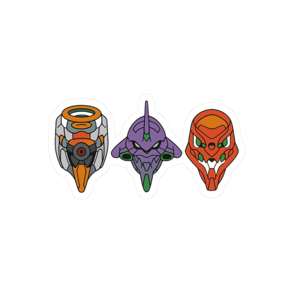 Classic Eva Units Stickers | Bold Evangelion Vinyl Decals - alternate angle 3, merchandise