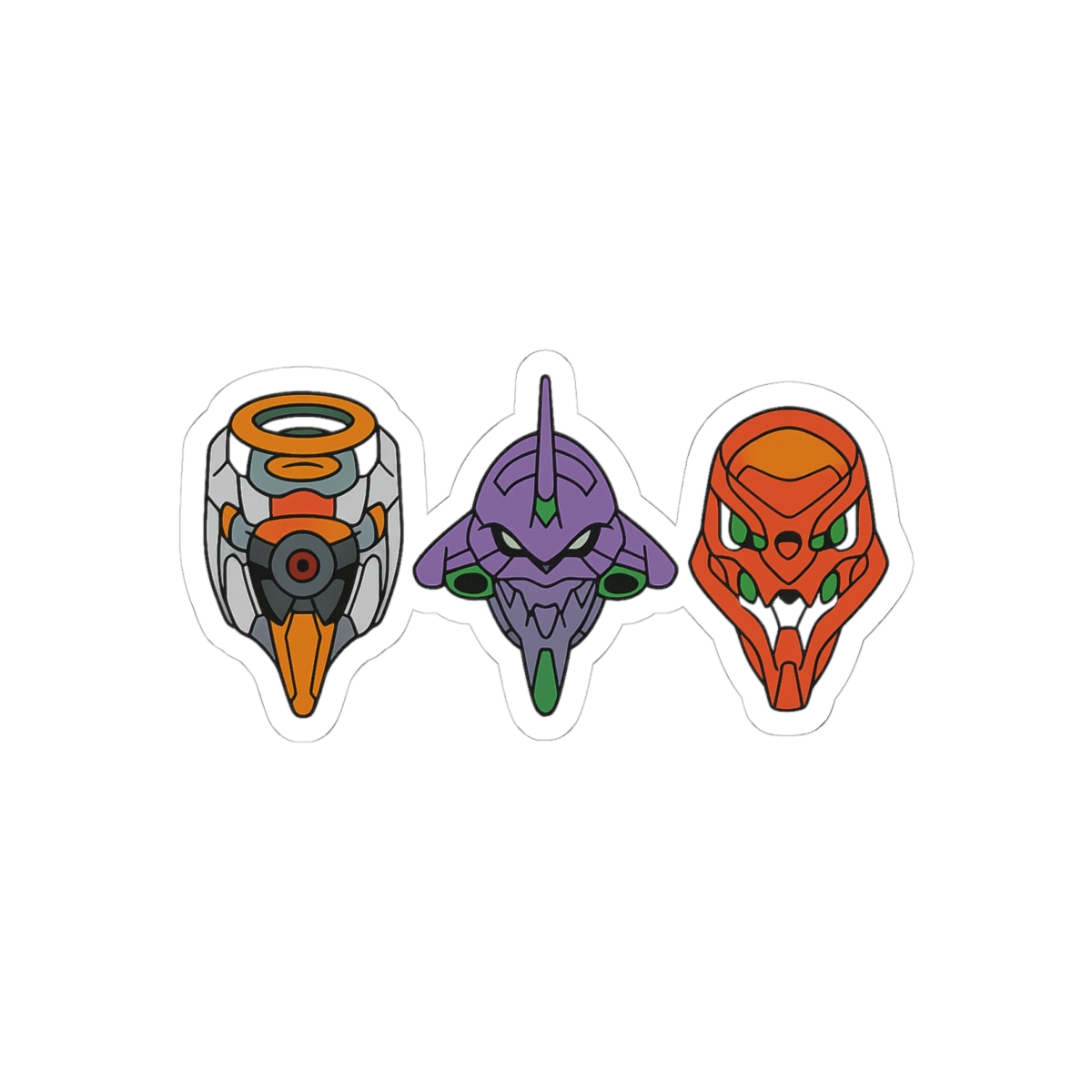 Classic Eva Units Stickers | Bold Evangelion Vinyl Decals