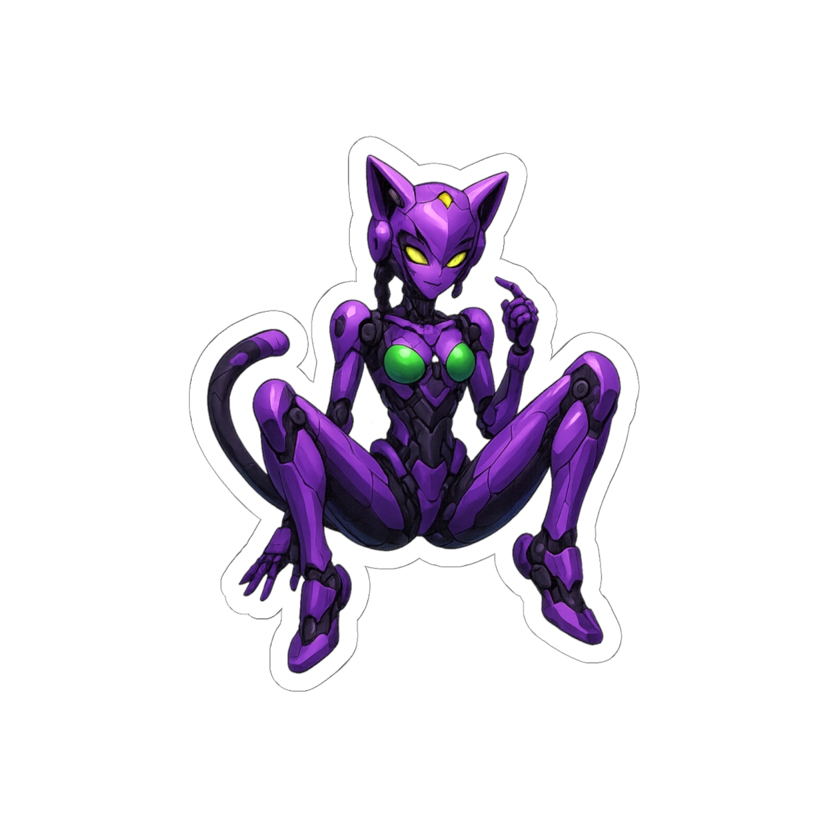 Sexy Evangelion Catgirl Android Sticker | Bold Anime Vinyl Decal