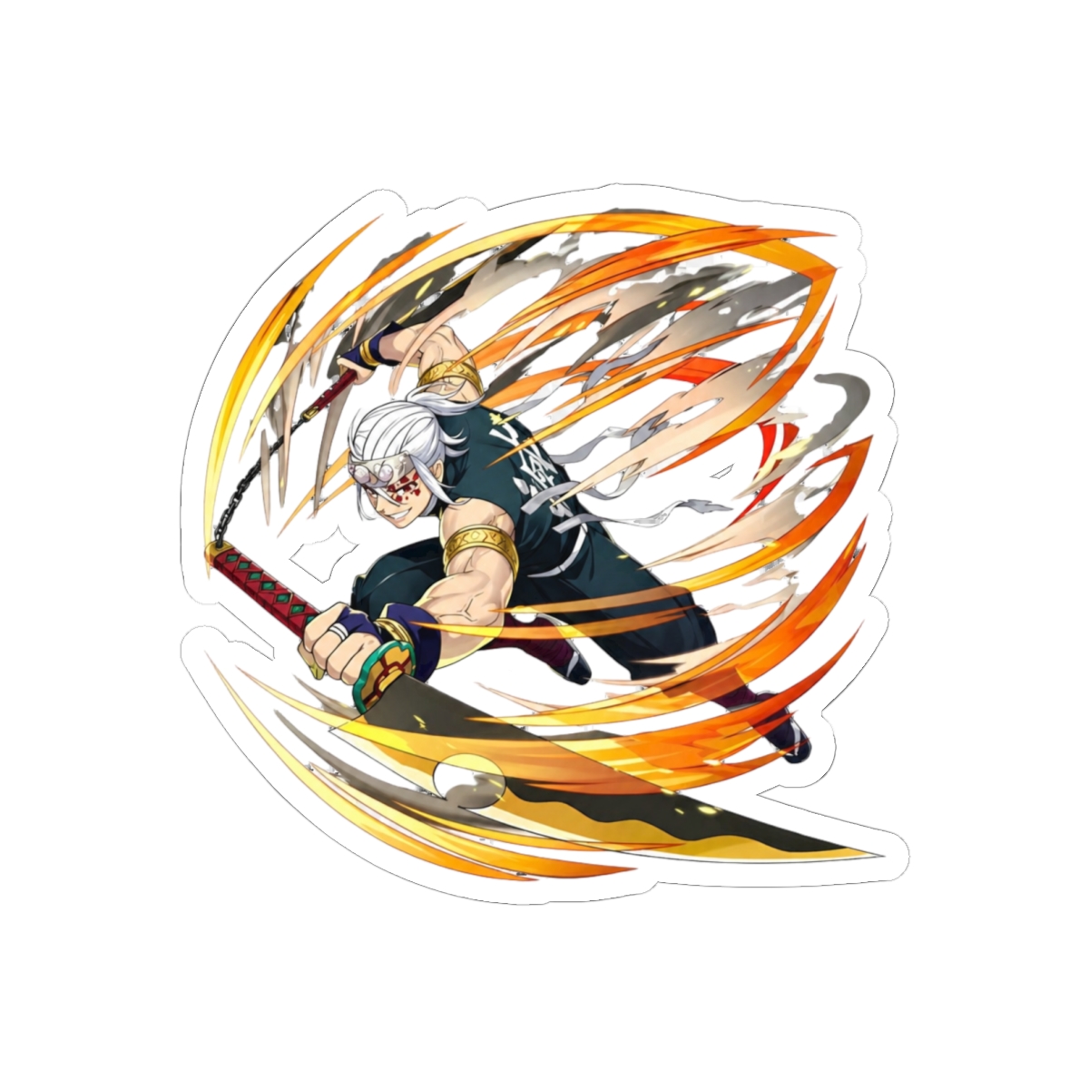 Tengen Uzui Demon Slayer Sticker | Flamboyant Sound Hashira Vinyl Decal