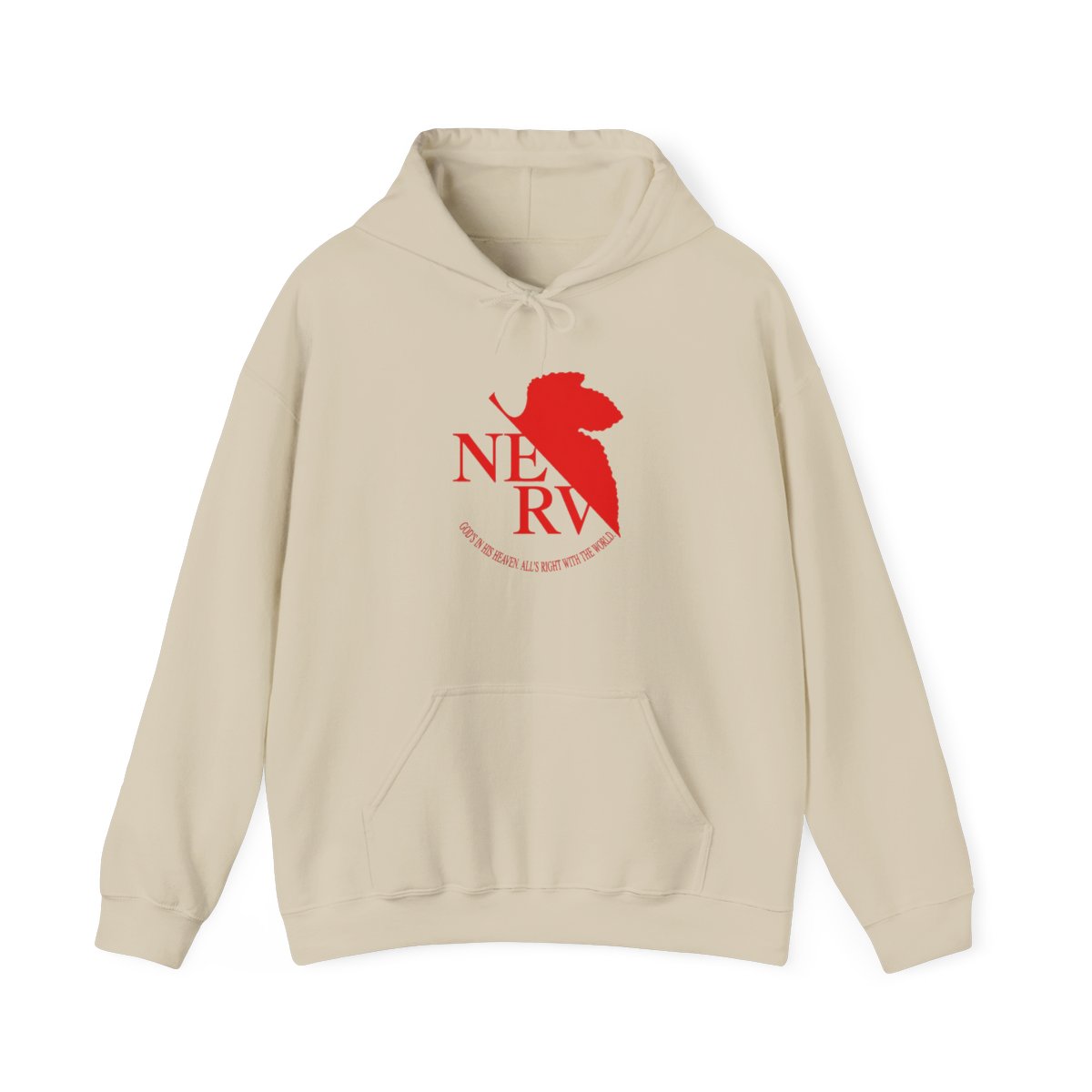 NERV Red Logo Evangelion Hoodie - alternate angle 3, merchandise