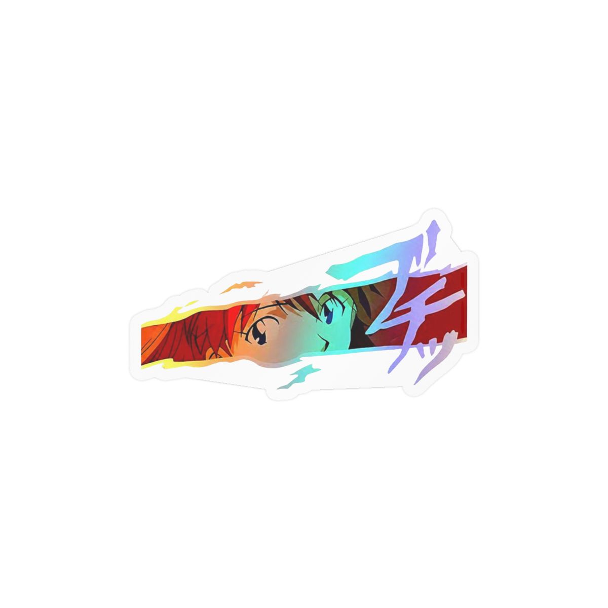 Evangelion car Sticker Asuka Vinyl Stickers reflecitive rei Decor unit01 Stickers for car Neon Genesis Sticker Manga car Decal for car for Laptop (Asuka)