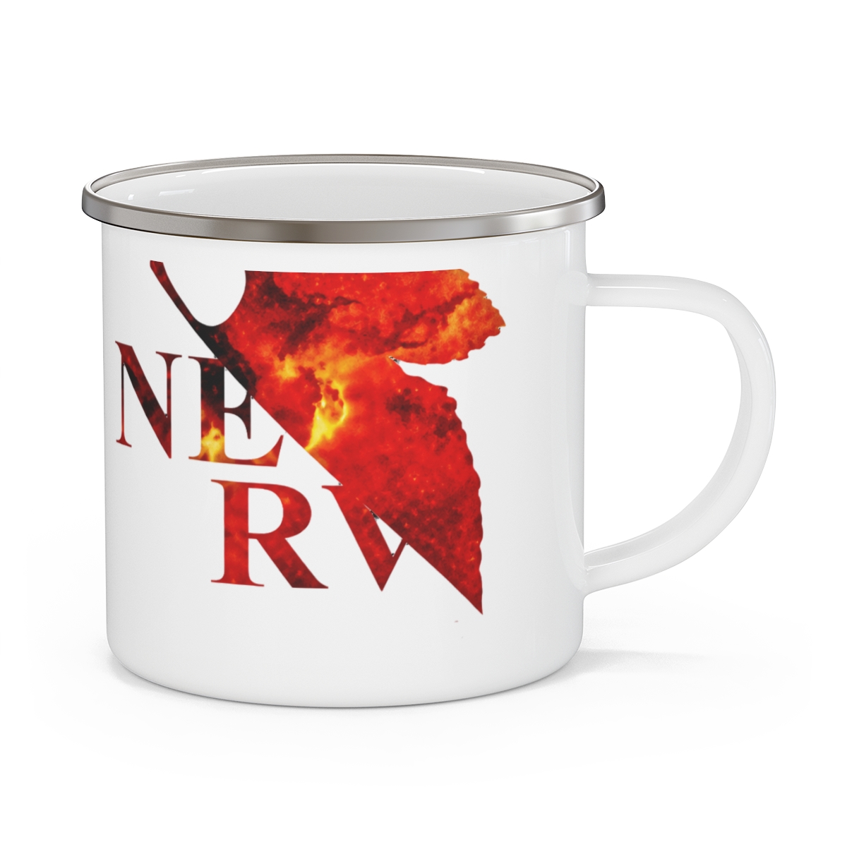 NERV Logo Enamel Mug | Evangelion Fan Coffee Cup
